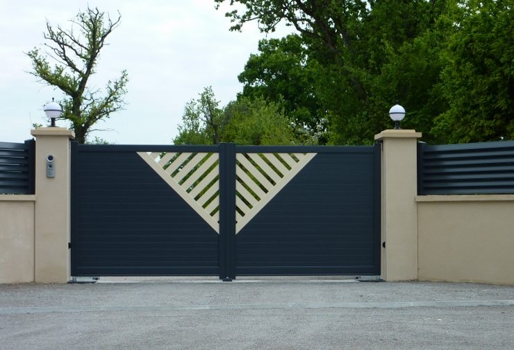 pose Portail ALU bicolore brest quimper